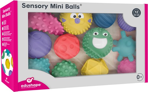 Edushape Sensorische Mini Ballen, 12 stuks
