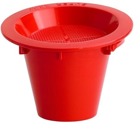 Rolf speelgoed zeef rood - stevige kunststof zandzeef 25 cm-2
