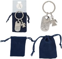 Depesche sleutelhanger beschermengel letter N cadeau velvet zakje-3