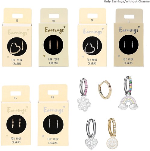 Depesche boucles d'oreilles créoles or blanc Express Yourself bijoux enfant