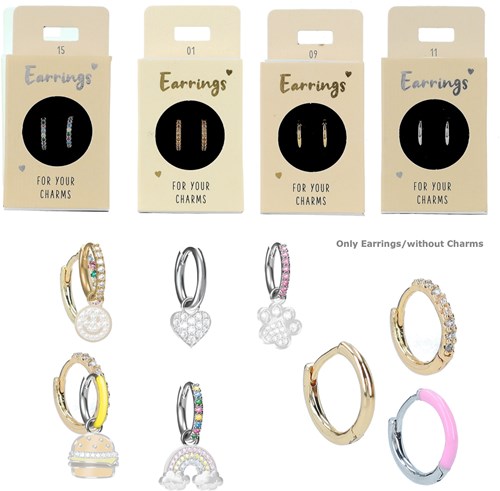 Depesche boucles d'oreilles créoles or blanc Express Yourself bijoux enfant-2