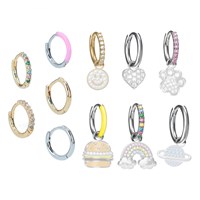 Depesche boucles d'oreilles créoles or blanc Express Yourself bijoux enfant-3