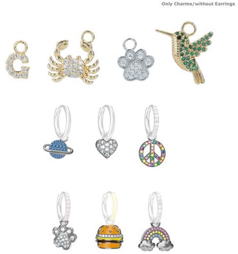 Depesche bij hanger goudkleurig met kristal - charm voor oorbel-3