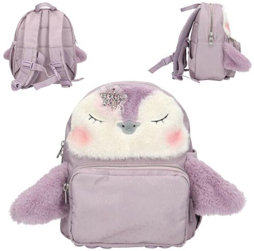 Depesche sac à dos Princess Mimi pingouin - lilas - sac à dos enfant paillettes