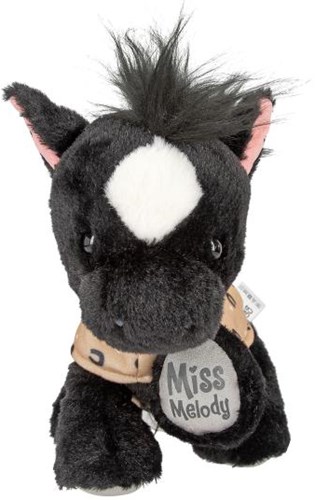Depesche peluche cheval Miss Melody Black Angel 20 cm jouet-3