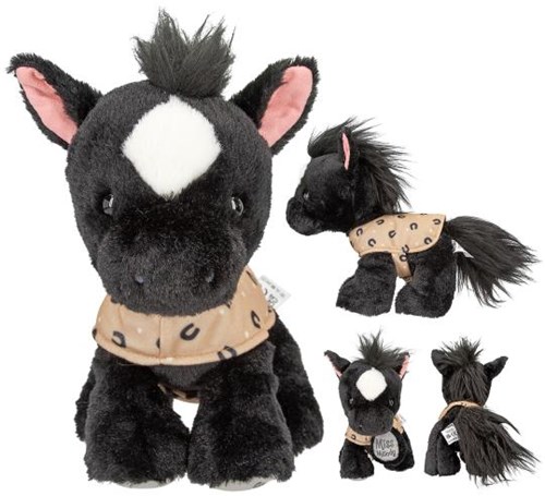Depesche peluche cheval Miss Melody Black Angel 20 cm jouet