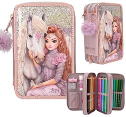 Depesche TOPModel trousse 3 compartiments violet VIVA VIOLET fournitures scolaires