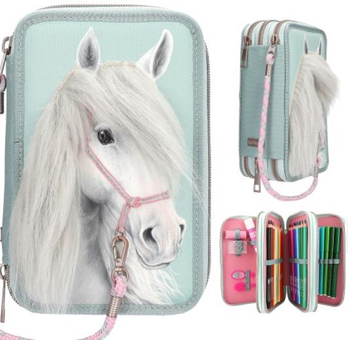 Depesche Miss Melody 3-vaks etui paarden etui school