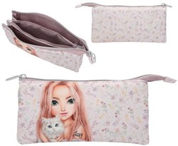 Depesche TOPModel etui lila - schoolspullen katten bloemen