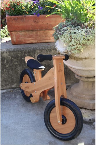 Kinderfeets Vélo d'équilibre en bois à partir de 2 ans - Bambou Marron-3