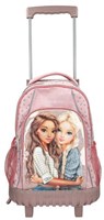 Depesche TOPModel rugzak trolley DOTS roze met wielen en stippen-3