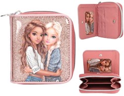 Depesche TOPModel portemonnee roze stippen glitter ritsvakje