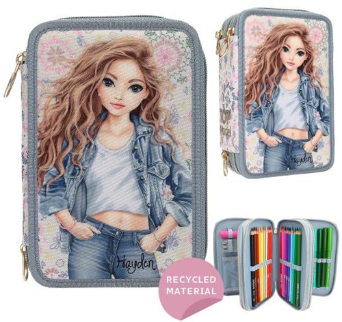 Depesche TOPModel etui 3-vaks blauw festival fun schoolset