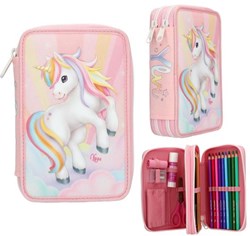 Depesche etui roze glitter Ylvi 2-vaks hert SUGAR POP school