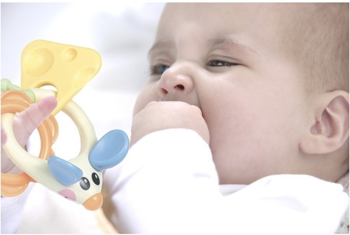 Tolo Baby Muis Rammelaar - Pastelkleur
