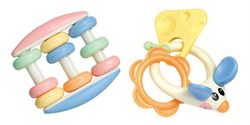 Tolo Baby hochet coffret cadeau - jouets pastel pour bébé - 2 pièces