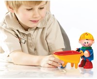 Tolo figurine ouvrier du bâtiment avec brouette - First Friends - jouet éducatif-2