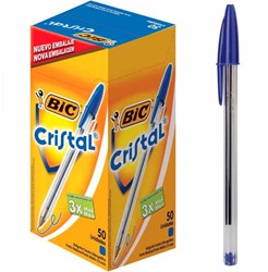 BIC 50 Bic Cristal en boîte bleue