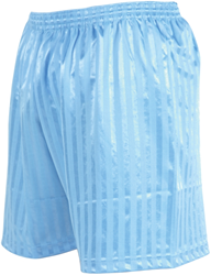 Precision voetbalshort junior gestreept polyester Sky XS junior sportbroek