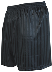 Precision voetbalshort junior gestreept zwart polyester sportbroekje S
