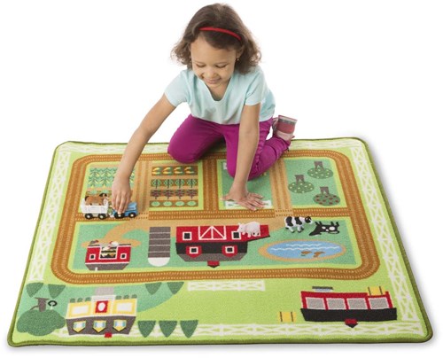 Melissa & Doug boerderij speelkleed met dieren en tractor - speelmat-3