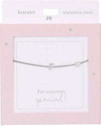 Depesche bracelet Heart of Gold argenté initiale F femme