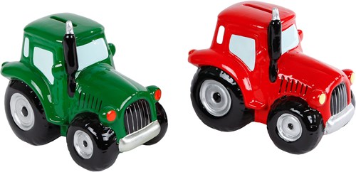 Kids GLOBE spaarpot tractor aardewerk multicolor - speelgoed-2