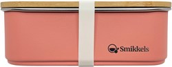 Smikkels lunchbox RVS met bamboe deksel roze 900ml kind school