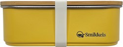 Smikkels lunchbox - RVS broodtrommel met bamboe deksel geel 900ml