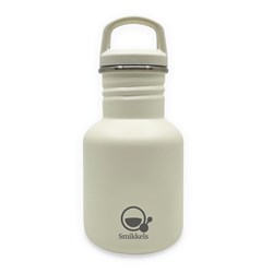 Smikkels - RVS Drinkfles 350ml - Zacht wit
