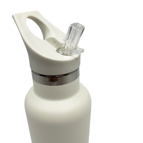 Smikkels RVS thermosfles drinkfles 350ml zacht wit voor kinderen-3