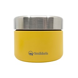 Smikkels boîte à fruits inox enfants 420ml jaune - boîte à goûter école