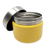 Smikkels RVS fruitbakje kind 420ml geel - snackbakje school-2