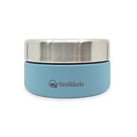 Smikkels boîte à fruits inox 280ml bleu - boîte à goûter enfant