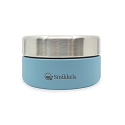 Smikkels RVS fruitbakje 280ml blauw - snackbox voor kinderen