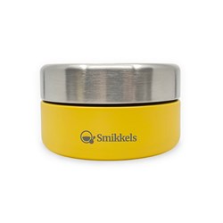 Smikkels boîte à fruits en acier inoxydable enfant 280ml jaune - boîte à goûter durable école