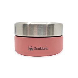 Smikkels stainless steel foodjar 280ml roze snackbeker