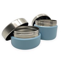 Smikkels boîte à lunch set en acier inoxydable bleu 280/420ml-2