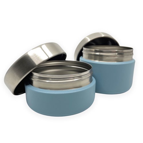 Smikkels boîte à lunch set en acier inoxydable bleu 280/420ml-2
