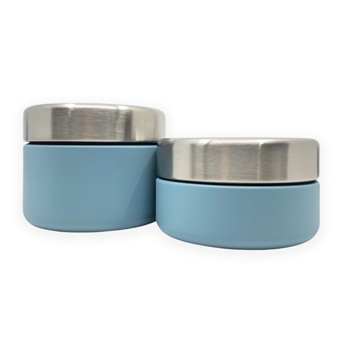 Smikkels boîte à lunch set en acier inoxydable bleu 280/420ml