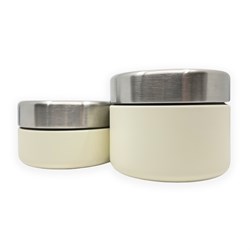 Smikkels stainless steel foodjar set wit - duurzame lunchpotten