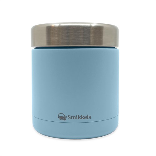 Smikkels thermos foodjar lunchbox blauw - RVS 350ml voor kinderen
