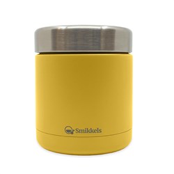 Smikkels - Thermos lunchbox voor kinderen geel - RVS food jar 350ml