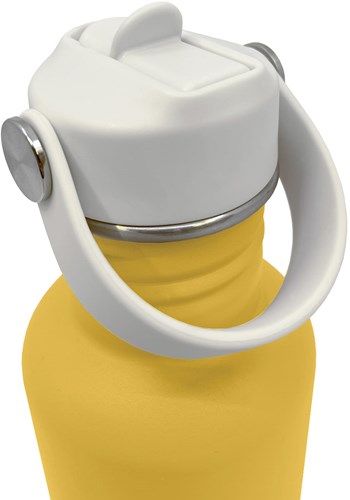 Smikkels gourde enfant inox jaune 350ml - bouteille scolaire durable-2