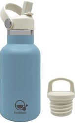 Smikkels RVS thermosfles drinkfles 350ml blauw - kind thermosbeker school