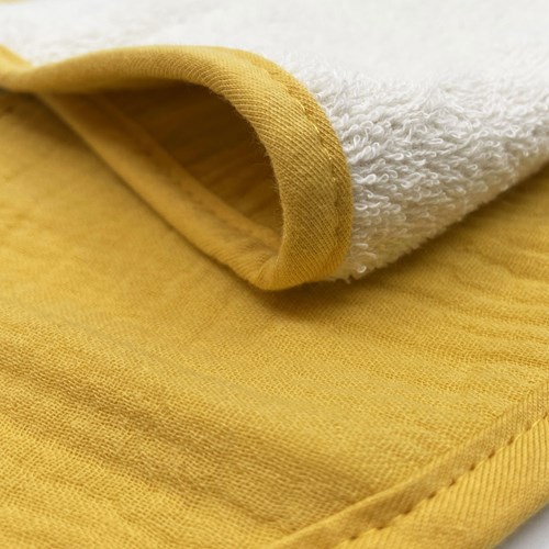 Smikkels bavoir en coton S jaune - textile bébé bio-2