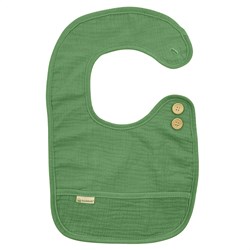 Smikkels bavoir vert - bavoir bébé coton bio L