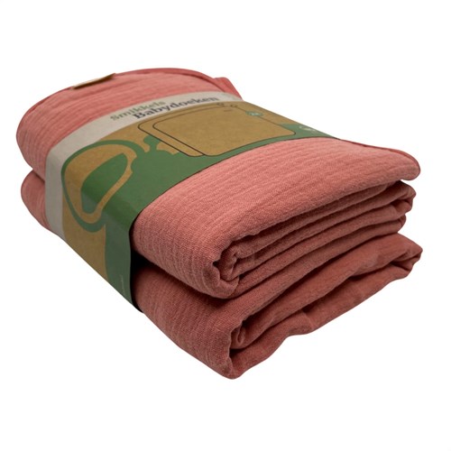 Smikkels babydoeken set roze - hydrofiel en badstof - biologisch katoen-2