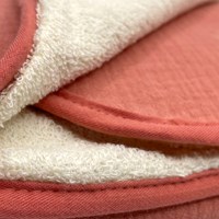 Smikkels babydoeken set roze - hydrofiel en badstof - biologisch katoen-3