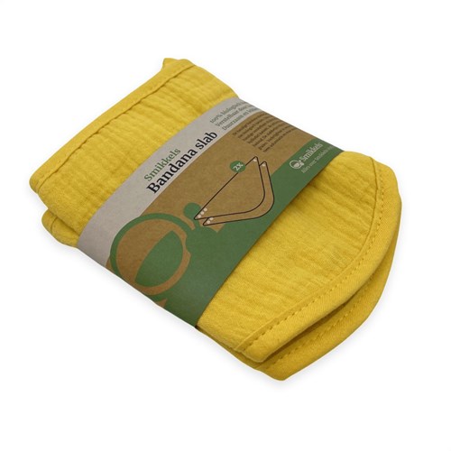 Smikkels bavoirs bandana bébé lot jaune - coton biologique-2